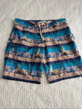 BBC Billionaire Boys Club South Beach Swim Trunks Shorts XL Spaceship Rocket